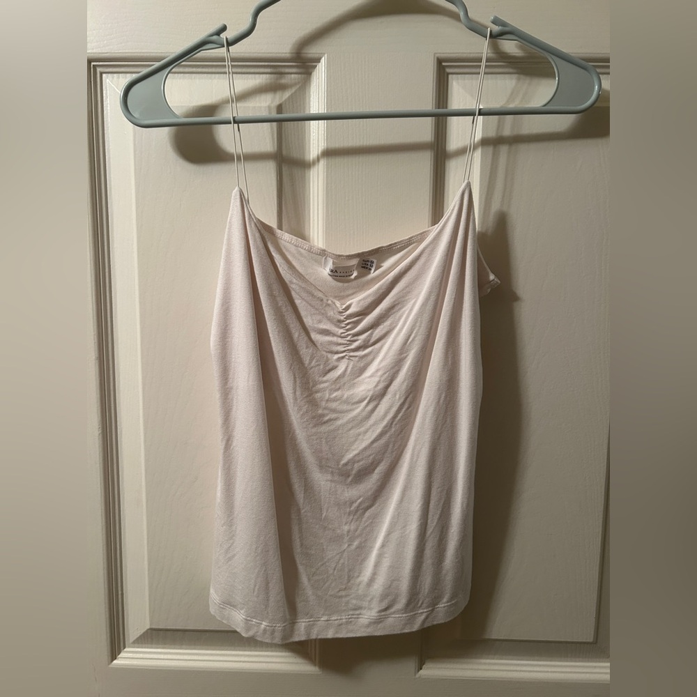 ZARA puckered Y2K Spaghetti Strap Top